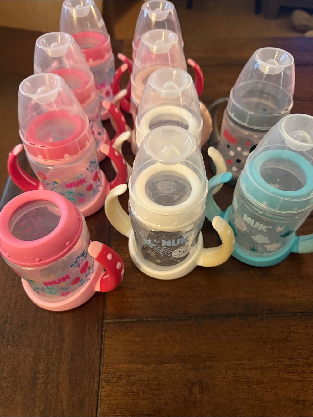 NUK Baby Handle Sippy Cup - Pink, White, Blue Assorted